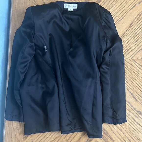 Jones New York 2 Piece Wool Skirt Suit Long Sleeve Jacket And Long Skirt Size 6 - Picture 15 of 16